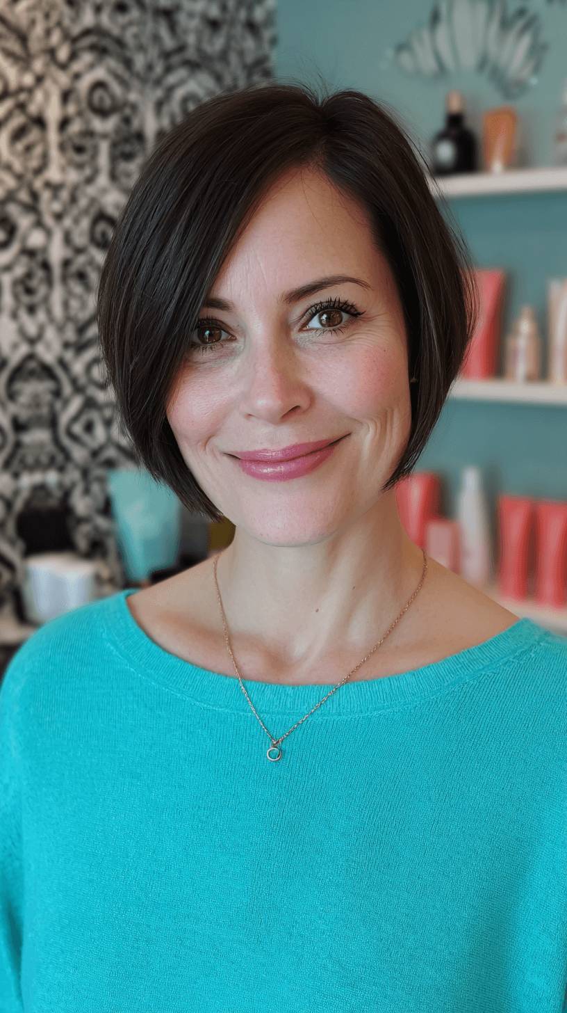 Sleek A-Line Bob with Subtle Layers