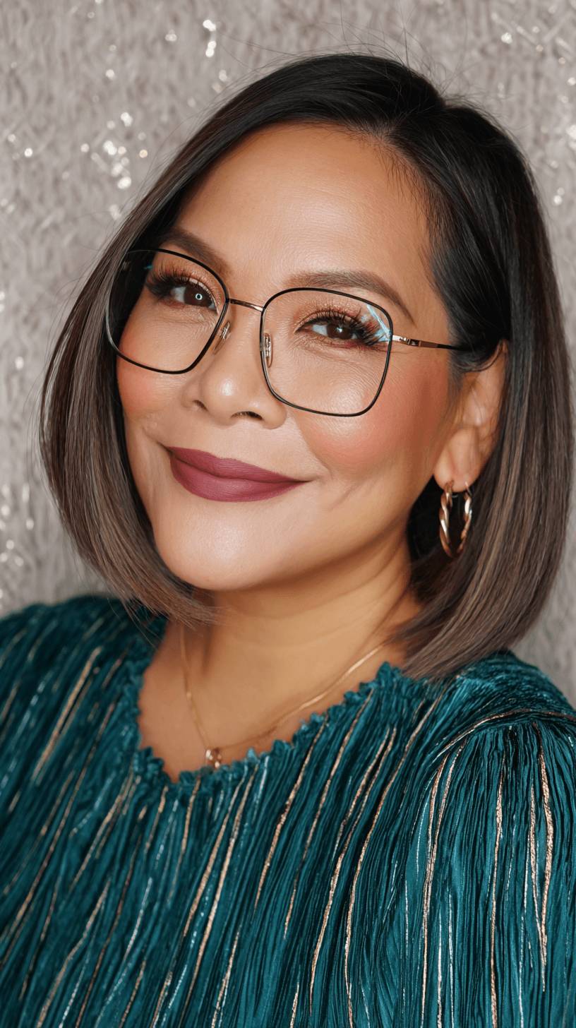 Stylish Blunt Bob with Subtle Face-Framing Layers