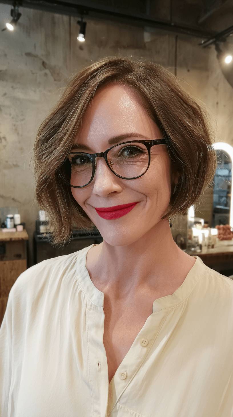 Stylish Textured Blunt Bob with Soft Waves