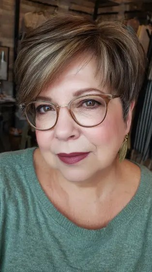 Textured Pixie Cut with Subtle Highlights