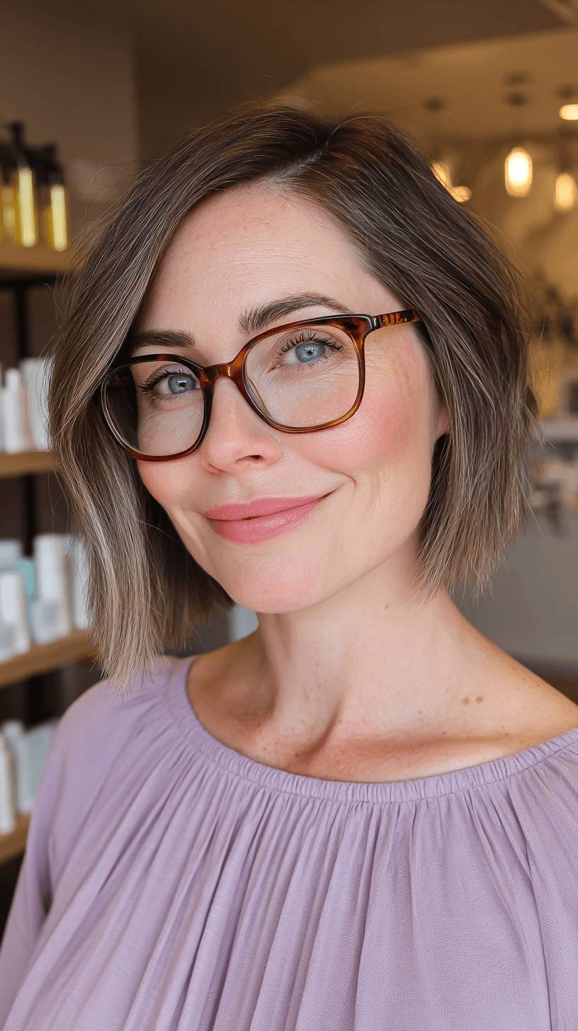 Trendy Textured Bob with Subtle Highlights