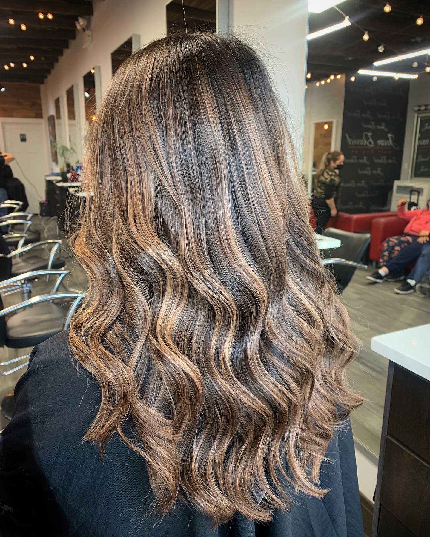 Warm Chestnut Waves with Subtle Caramel Highlights