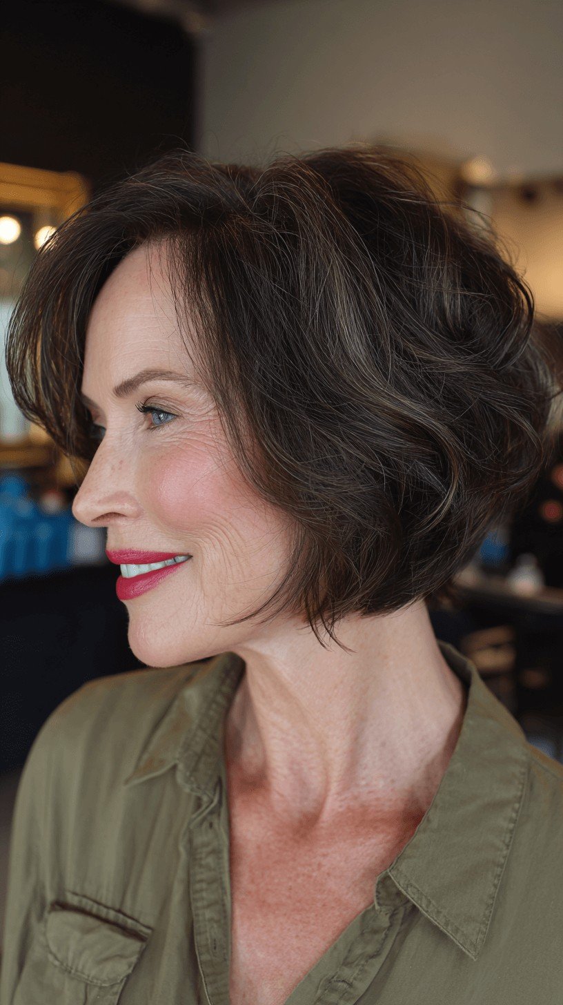 Effortlessly Chic Textured Bob with Soft Waves