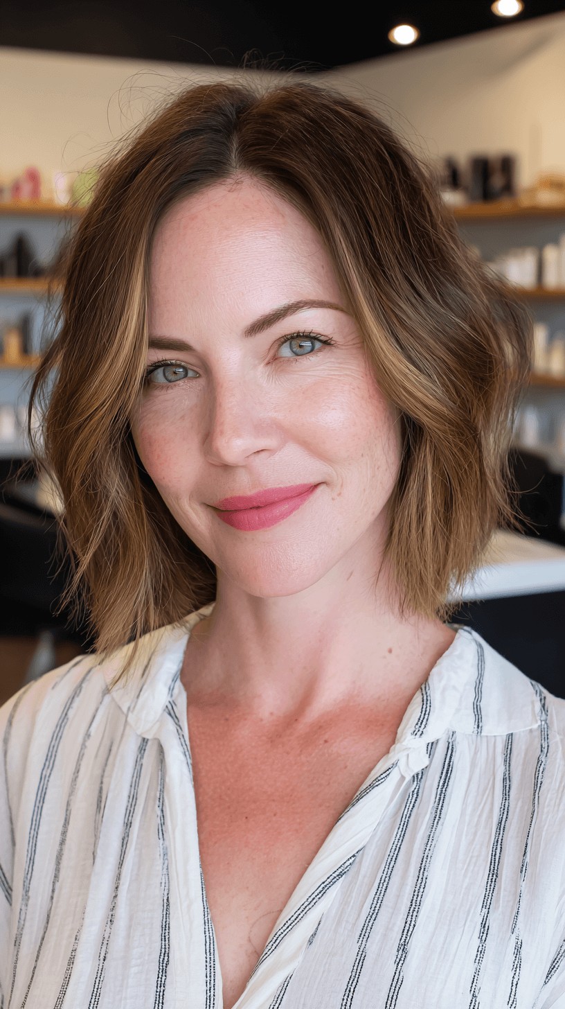 Soft Textured Bob with Subtle Waves