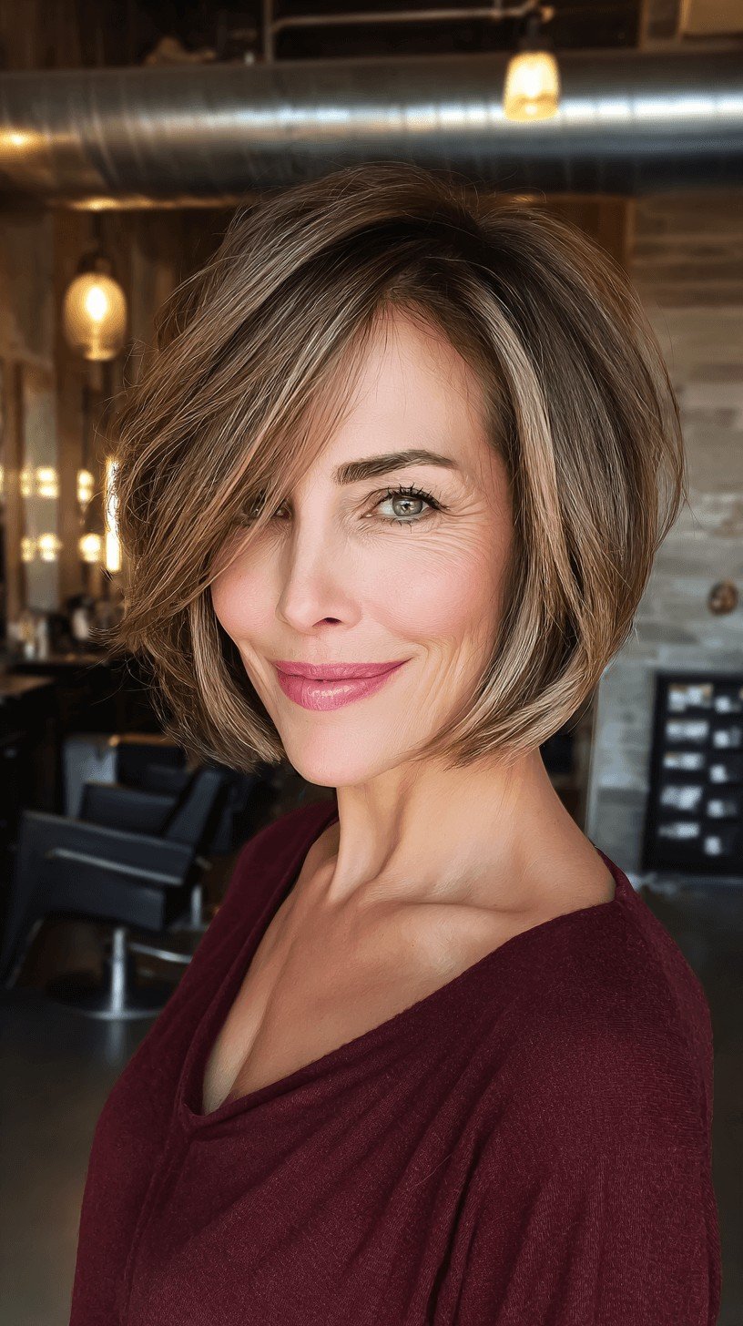 Chic Textured Bob with Subtle Face-Framing Layers
