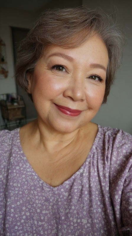 Charming Soft Gray Textured Bob with Gentle Layers