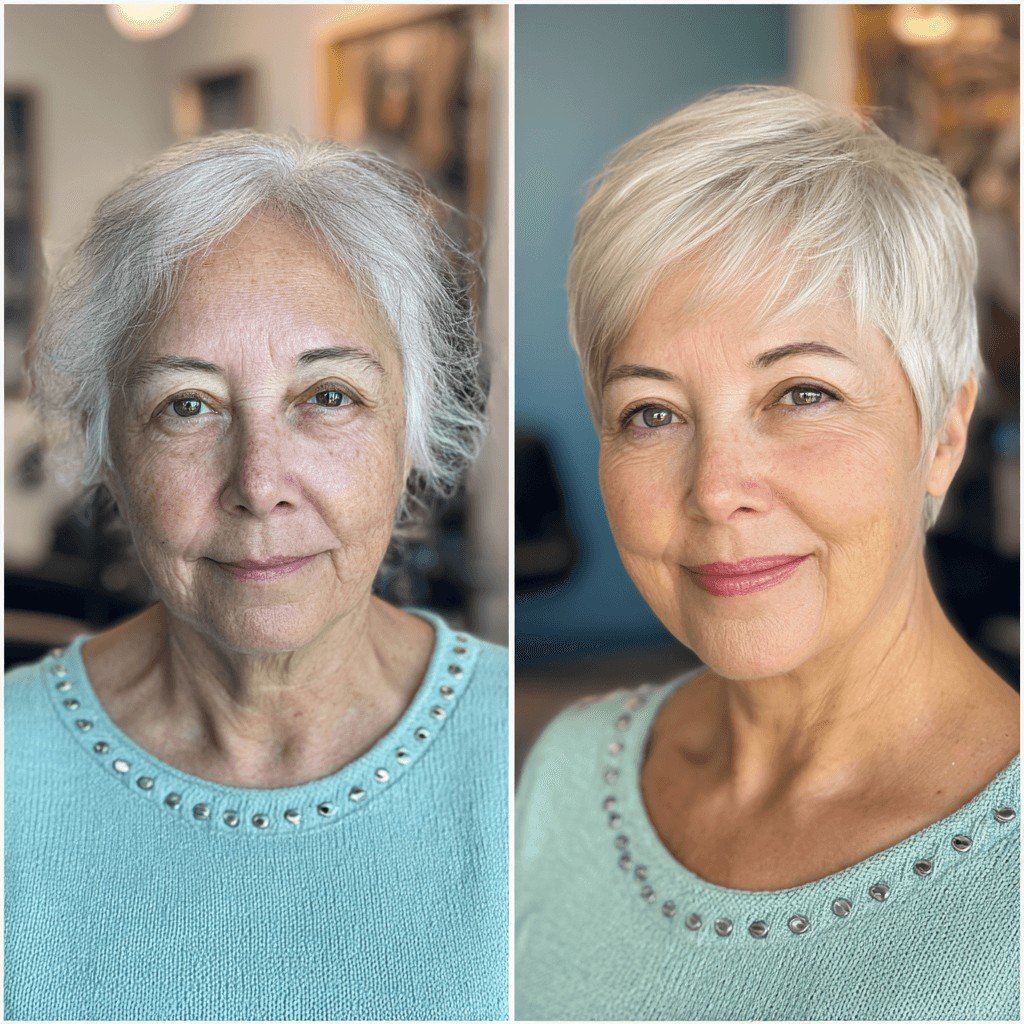 Charming Textured Pixie Cut with Soft Side Swept Bangs