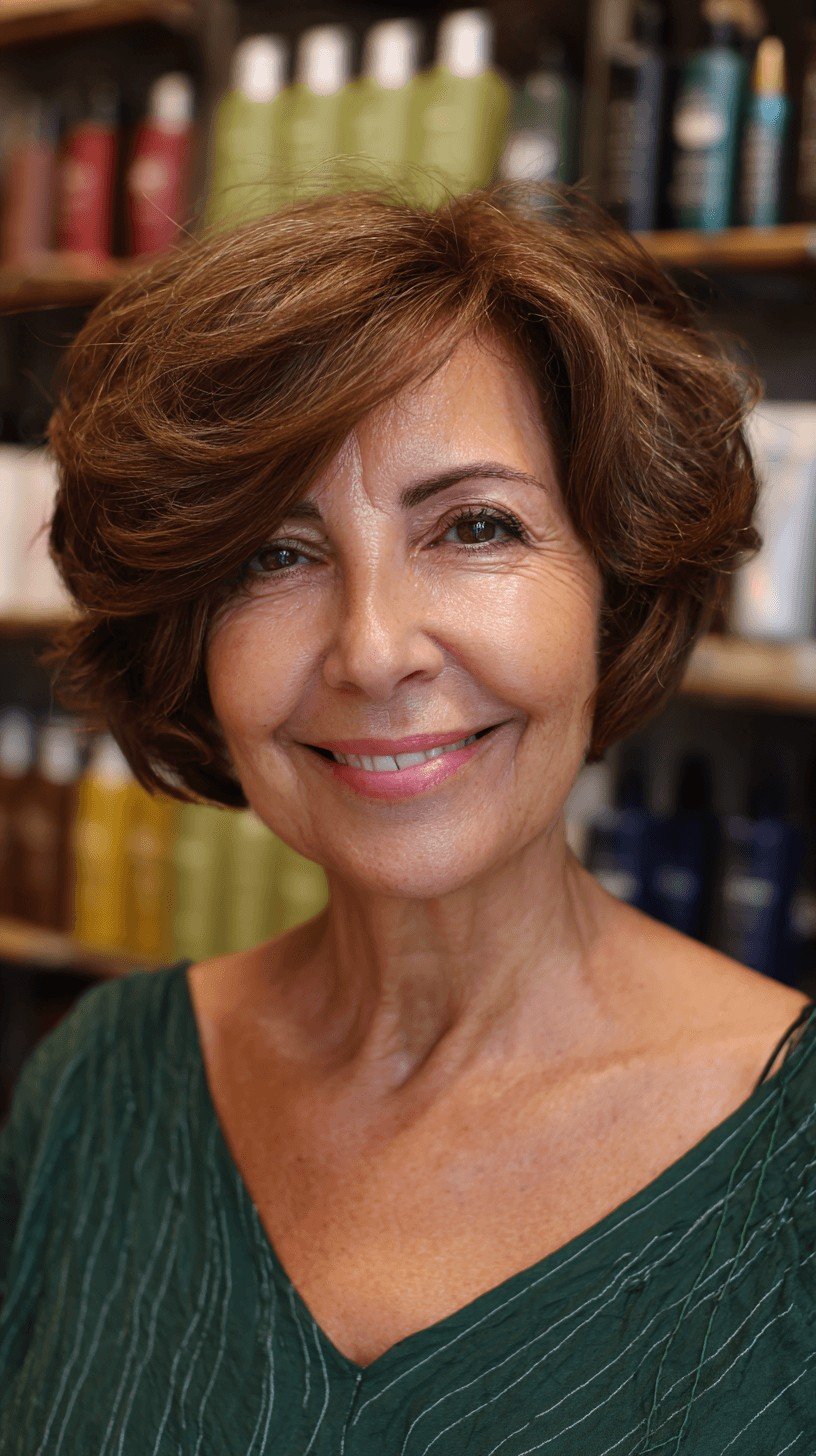 Chic Curled Bob with Face-Framing Layers