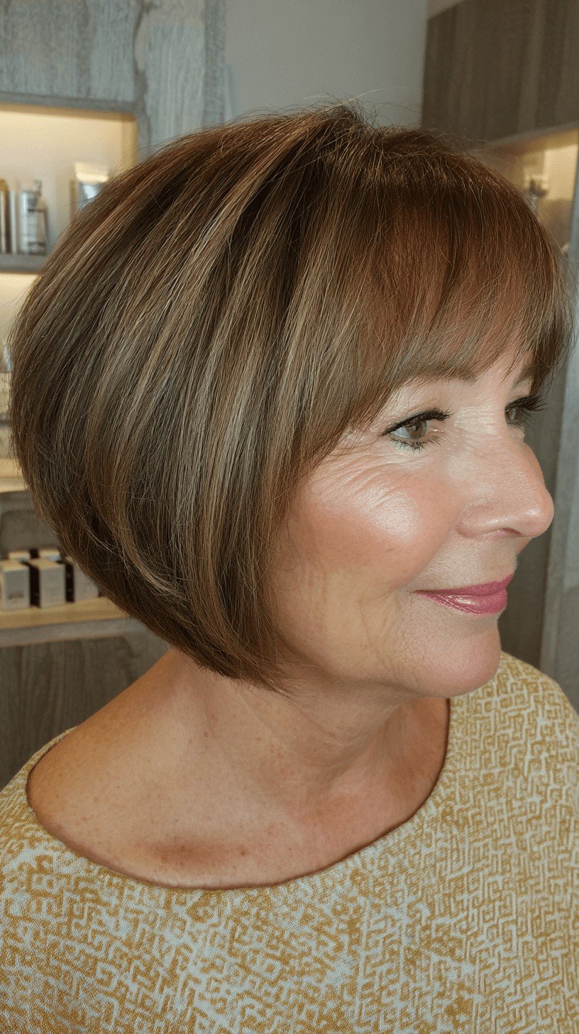 Chic Layered Bob with Soft Bangs