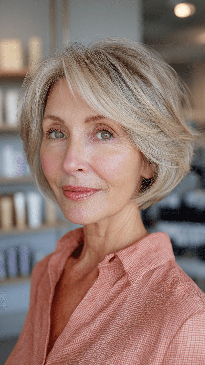 Chic Modern Layered Bob with Subtle Highlights
