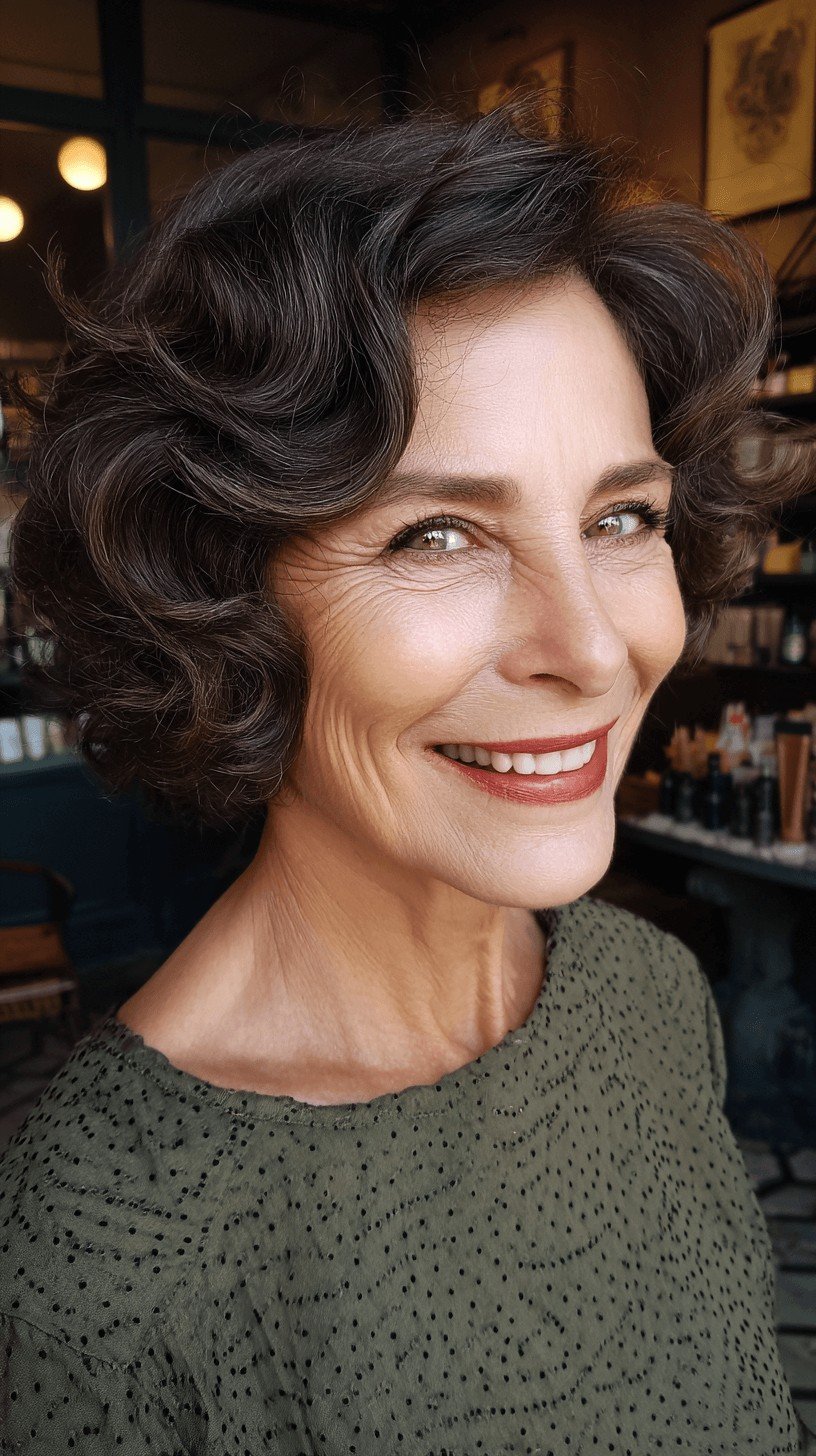 Chic Short Curly Bob with Soft Volume