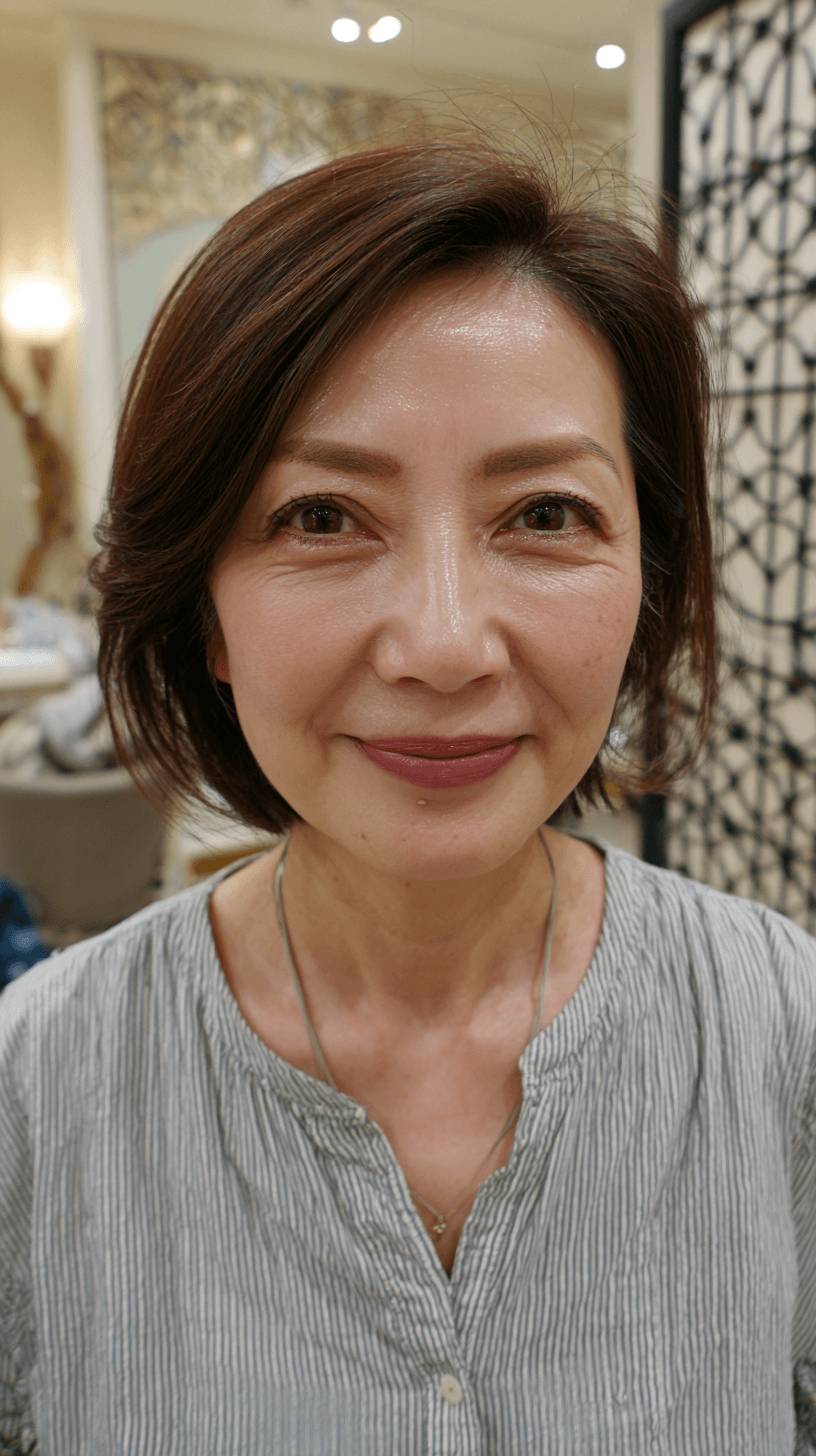 Chic Textured Bob with Subtle Layers