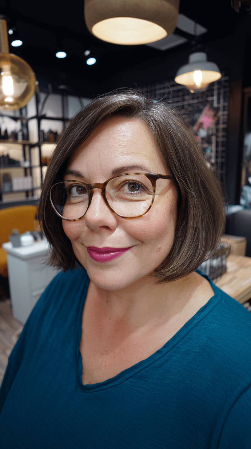 Classic Rounded Bob with Subtle Layers
