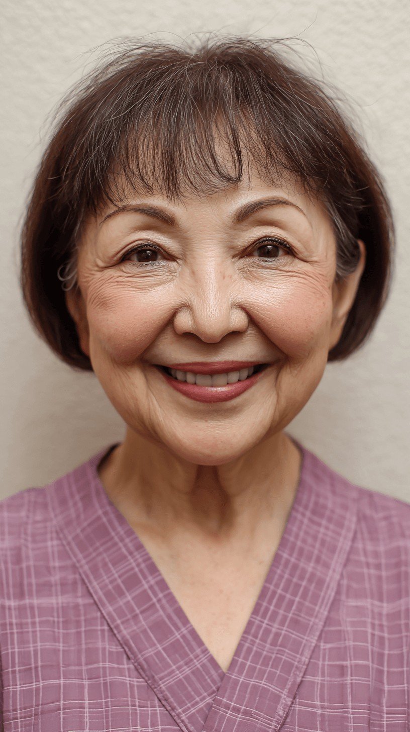 Classic Short Bob with Soft Bangs
