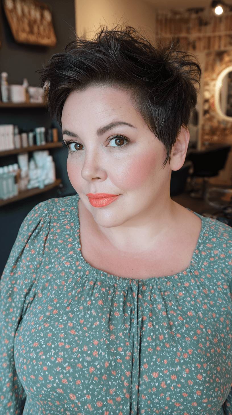 Edgy Textured Pixie Cut with Layered Volume