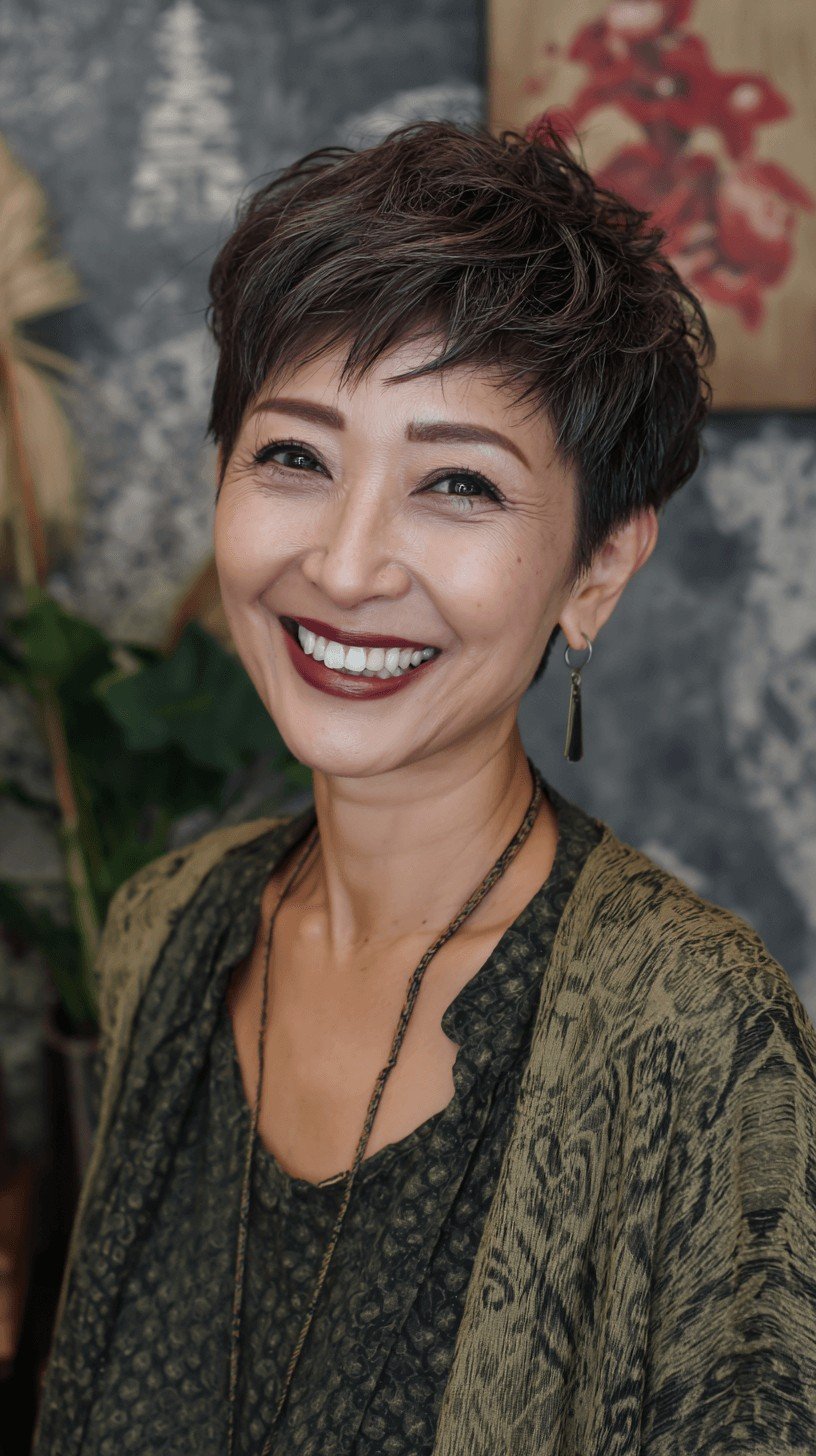 Elegant Short Textured Cut with Soft Volume