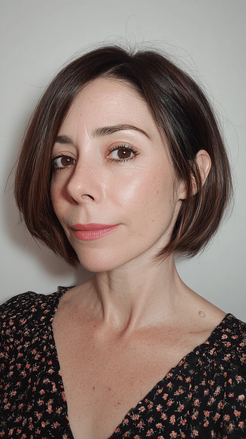 Elegant Smooth A-Line Bob with Subtle Dimension