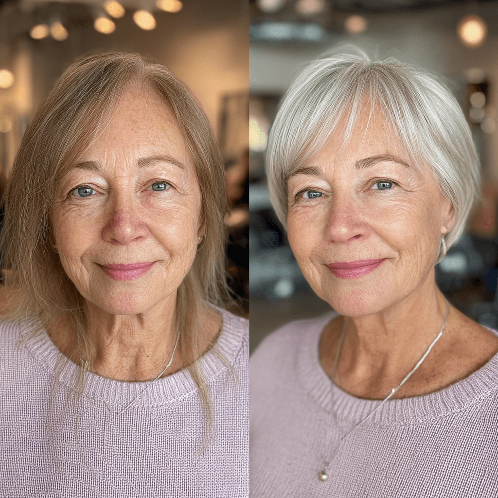 Fresh Silver Textured Bob with Soft Edges