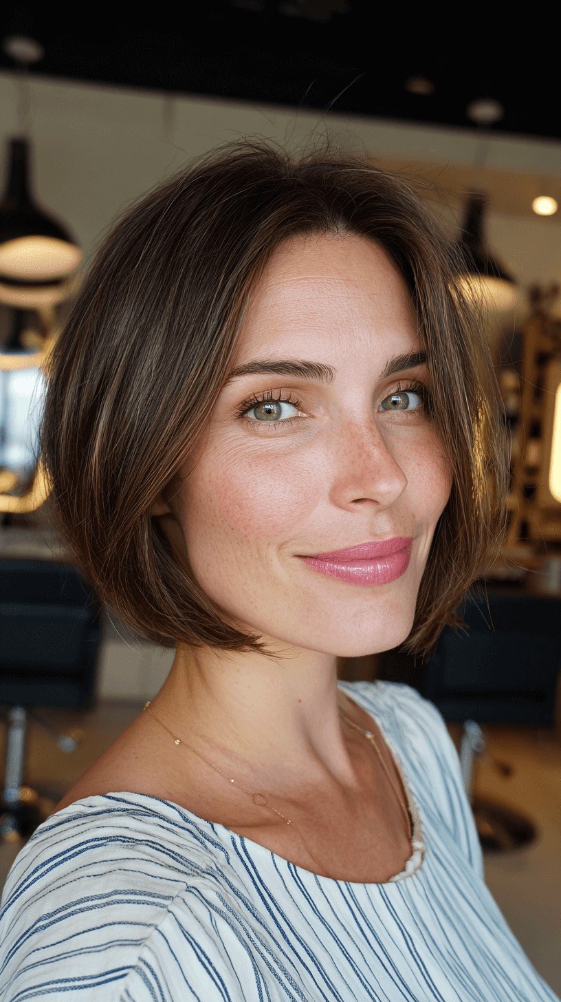Freshly Cut Textured Bob with Subtle Movement