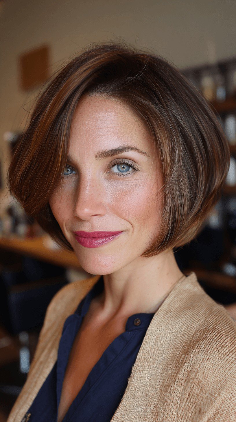 Modern Bob with Softly Curved Edges
