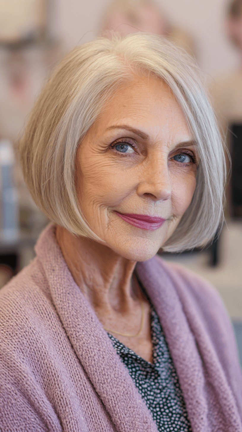 Modern Soft Blunt Bob with Subtle Textured Ends