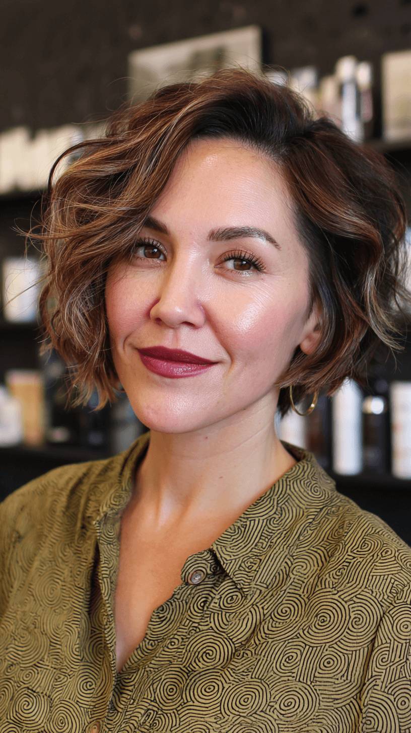 Modern Textured Bob with Soft Waves