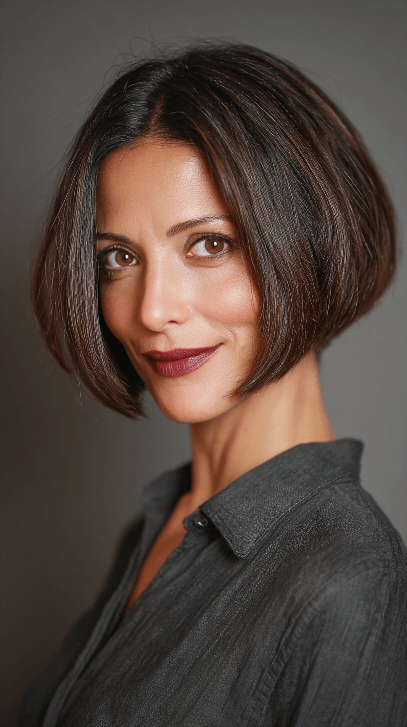 Modern Textured Bob with Softly Curved Edges