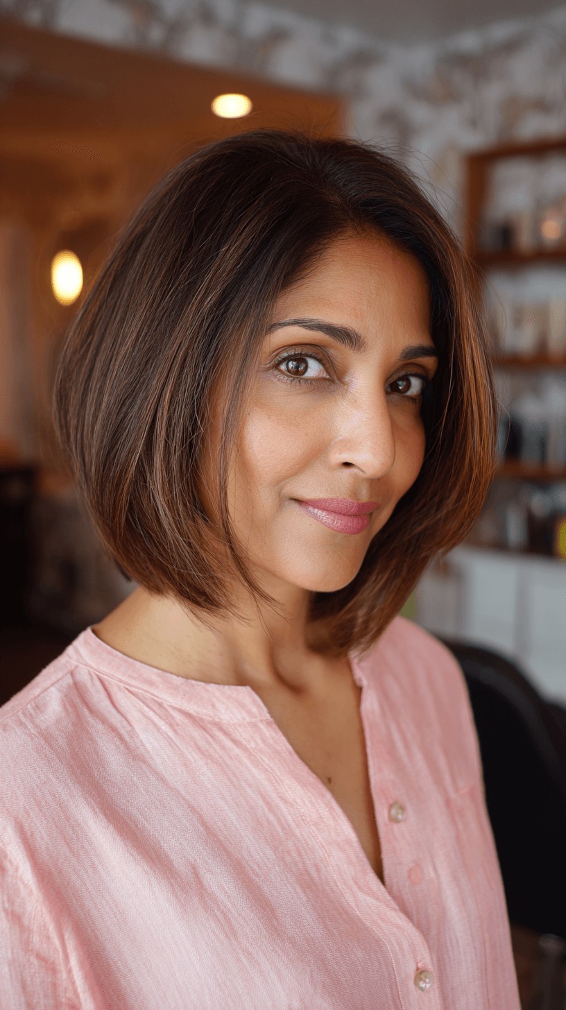 Modern Textured Bob with Subtle Face-Framing Layers