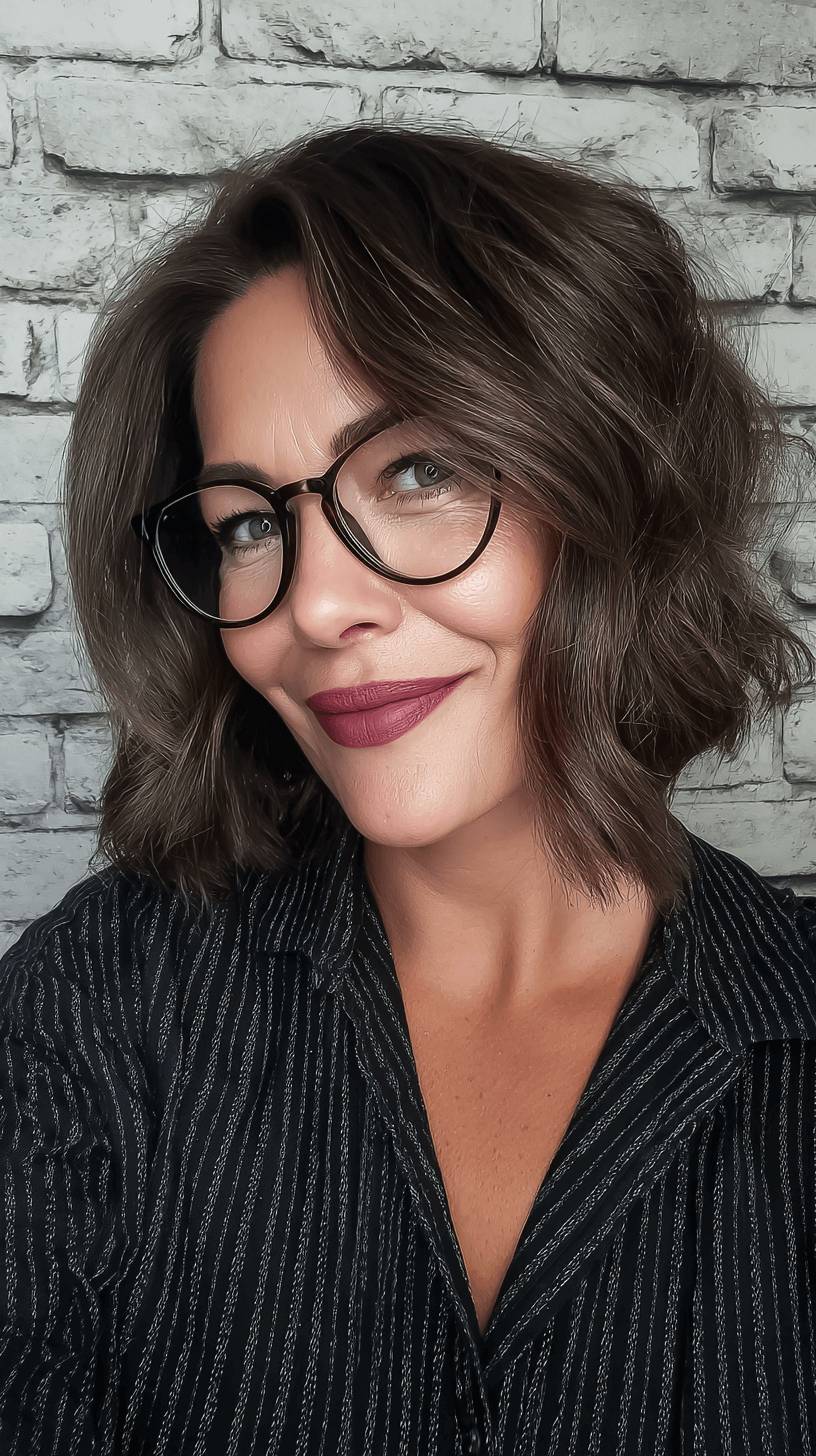 Modern Textured Lob with Soft Waves