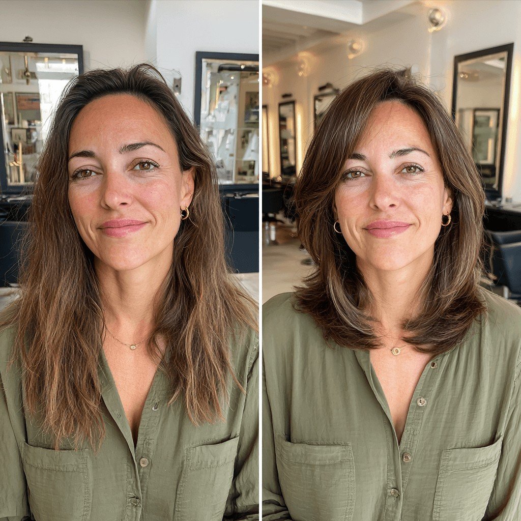 Modern Textured Long Bob with Soft Layers
