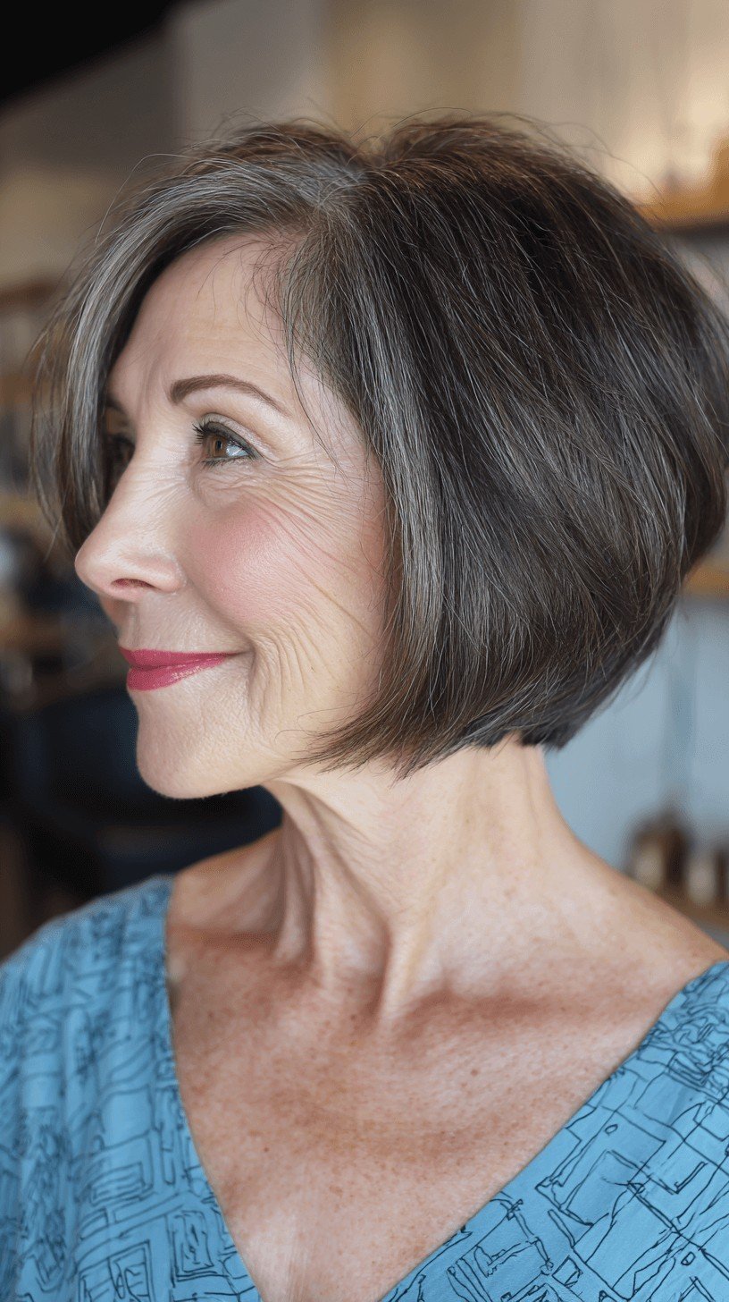 Modern Textured Stacked Bob with Subtle Dimension