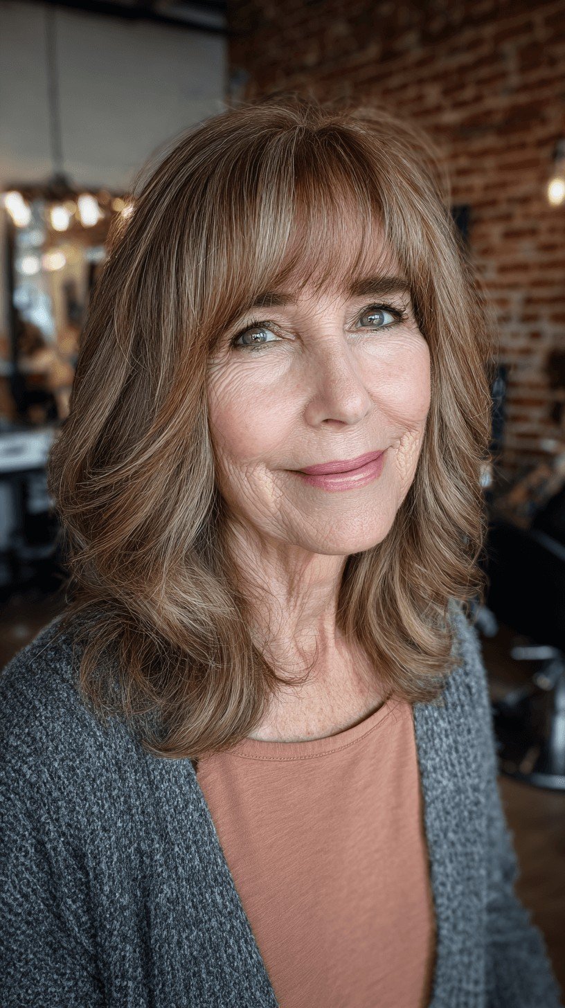 Soft Layered Cut with Face-Framing Bangs