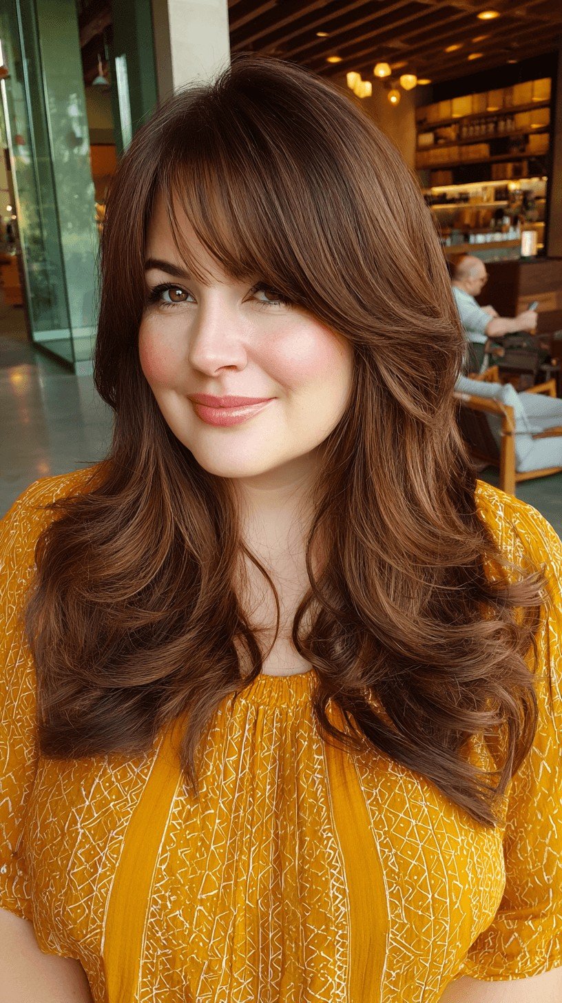 Softly Layered Butterfly Cut with Gentle Face-Framing Waves