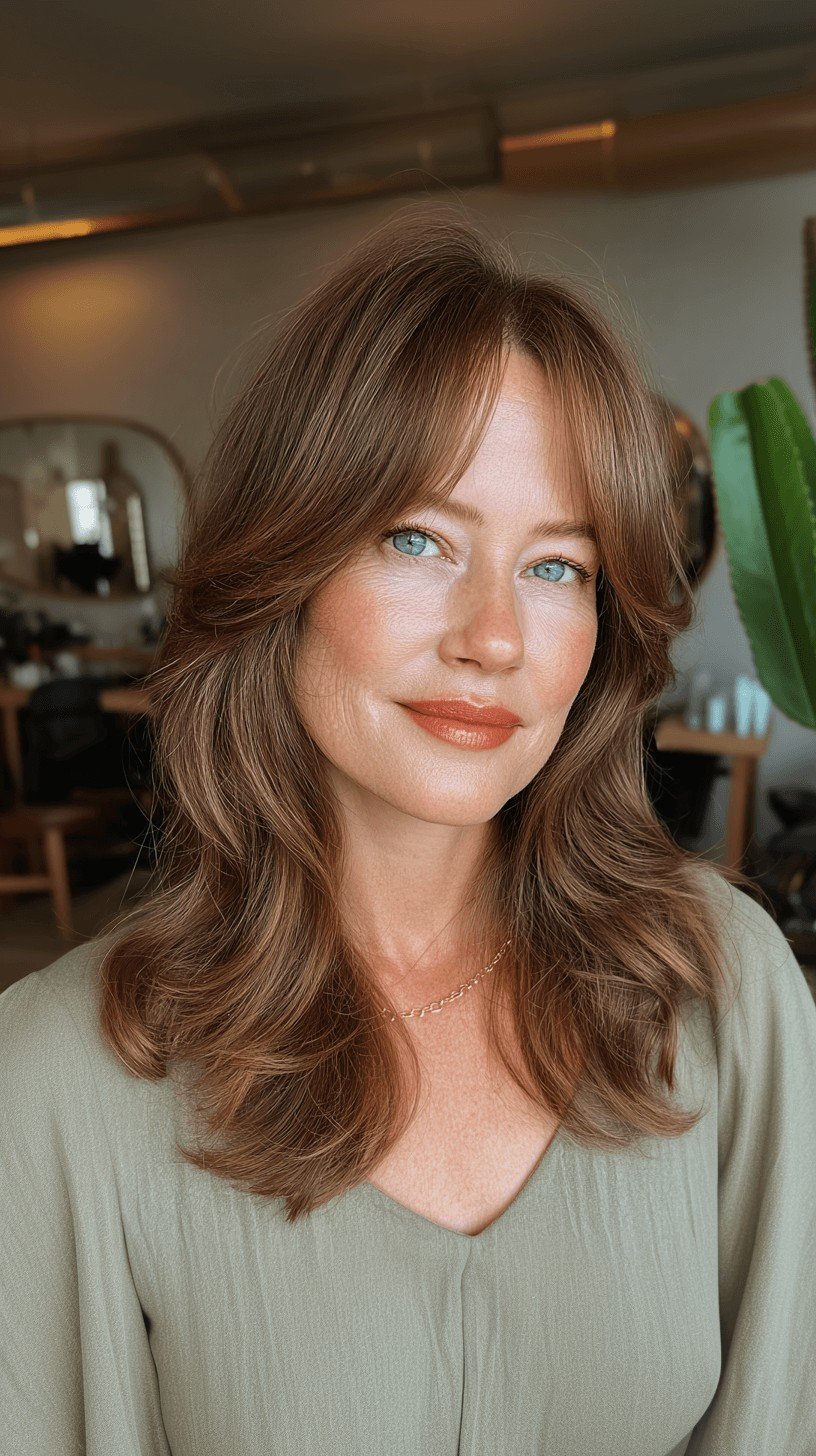 Softly Layered Butterfly Cut with Subtle Face-Framing Features