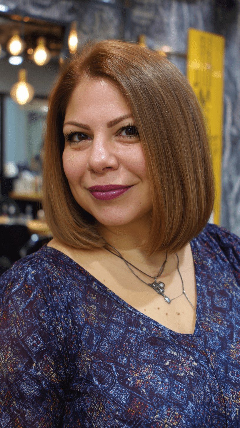 Stylish Blunt Bob with Subtle Face-Framing Layers