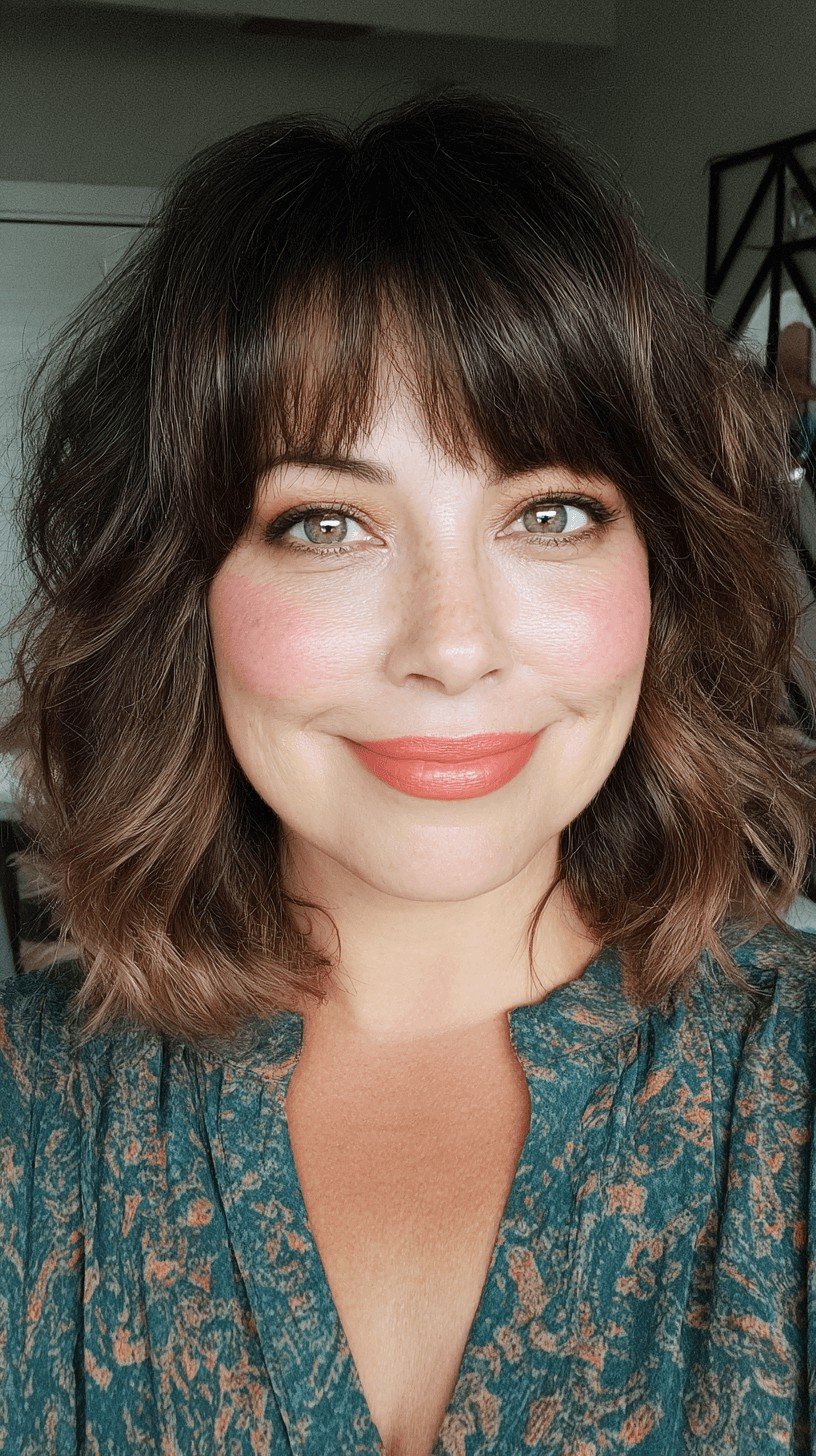 Textured Butterfly Cut with Flirty Bangs