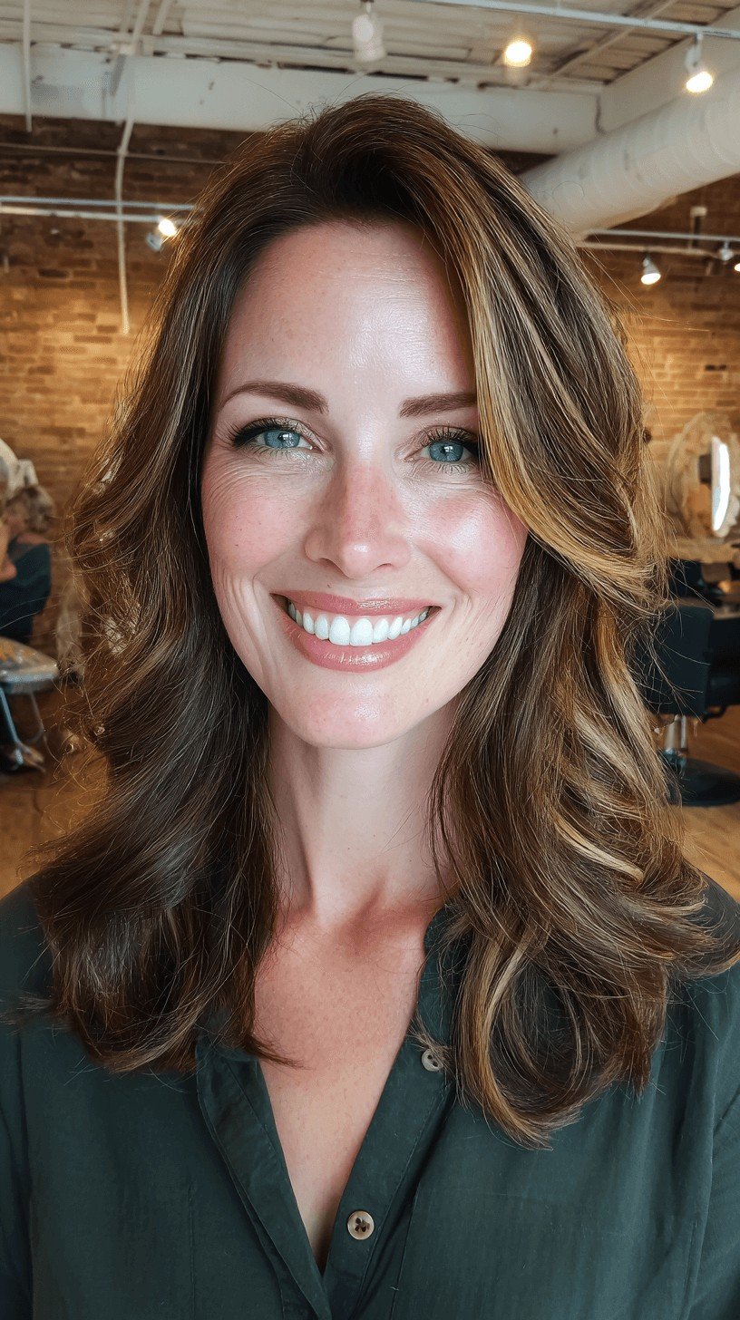 Textured Butterfly Cut with Lush Volume and Soft Waves