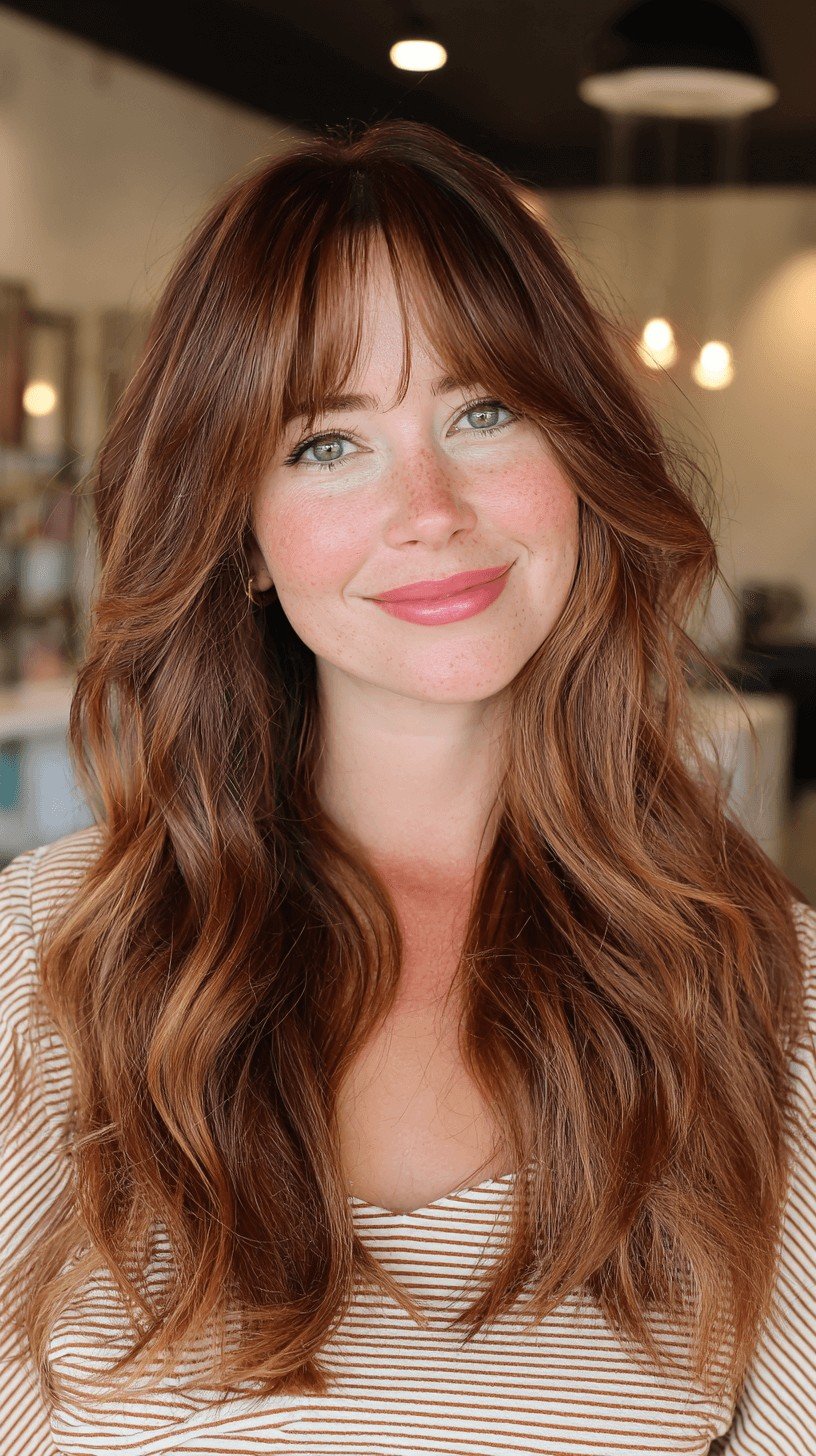 Textured Butterfly Cut with Soft Curtain Bangs