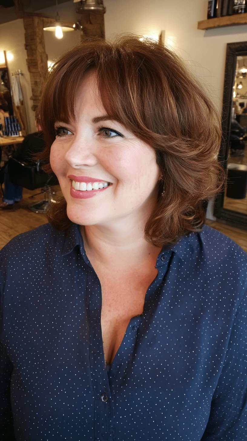 Textured Butterfly Cut with Soft Layers and Fringe