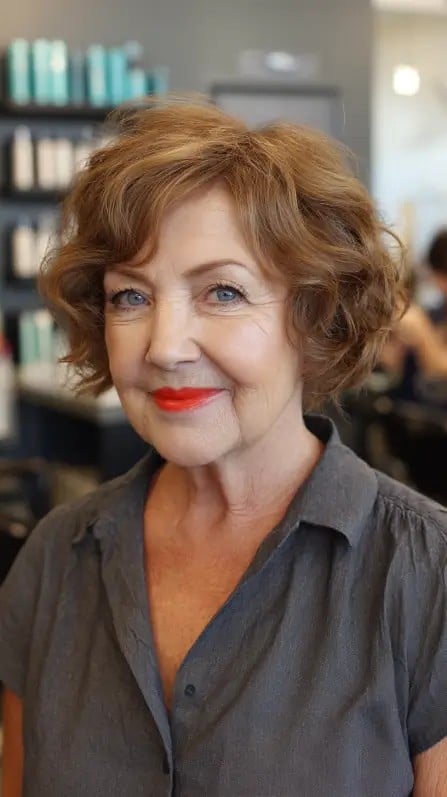 Textured Curly Bob for a Fresh Look