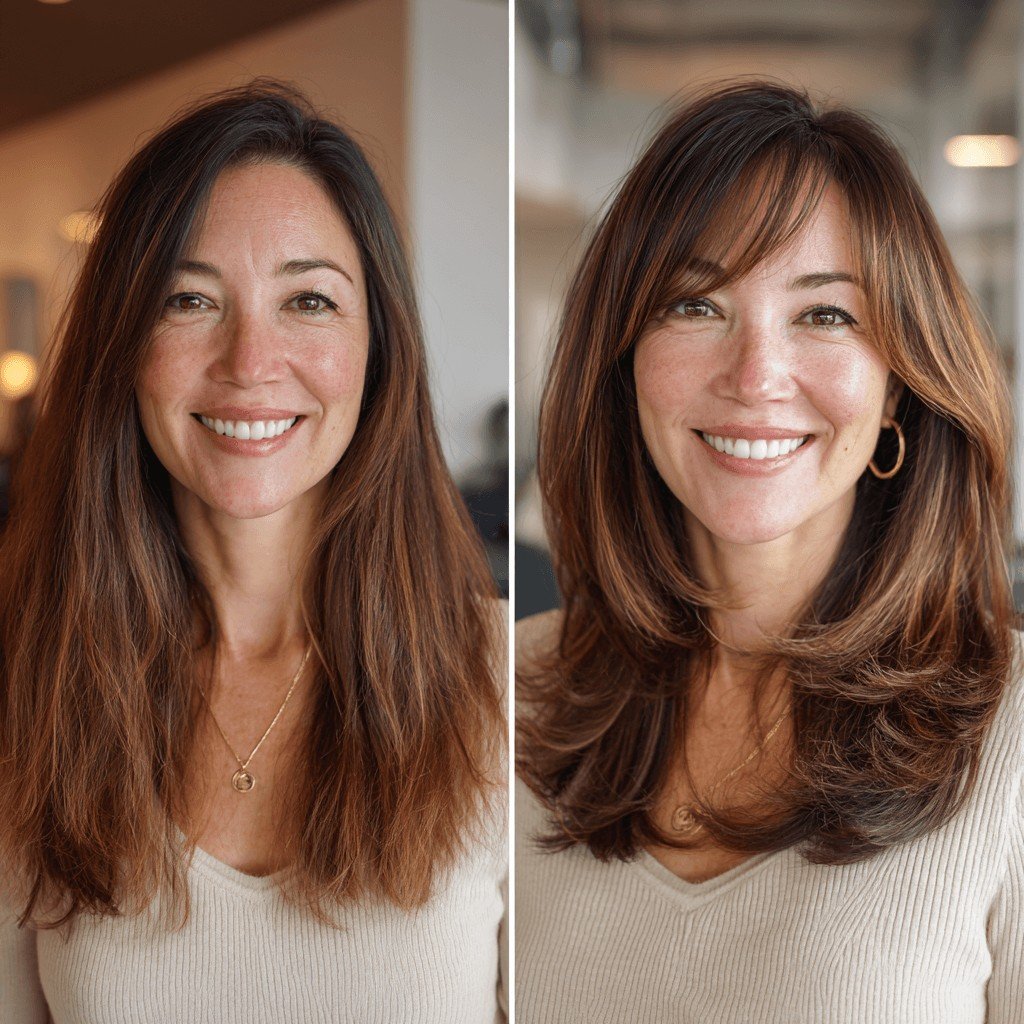 Textured Long Butterfly Cut with Face-Framing Layers