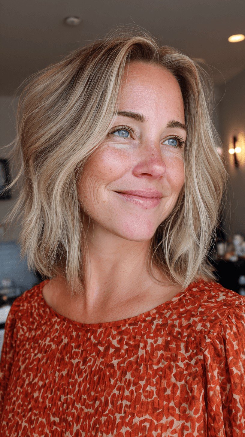 Textured Mid-Length Beachy Cut with Subtle Layers