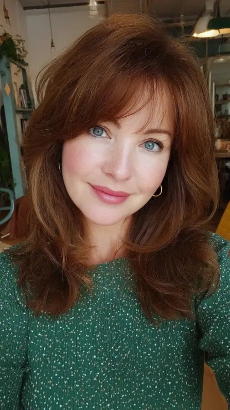 Textured Mid-Length Cut with Face-Framing Layers