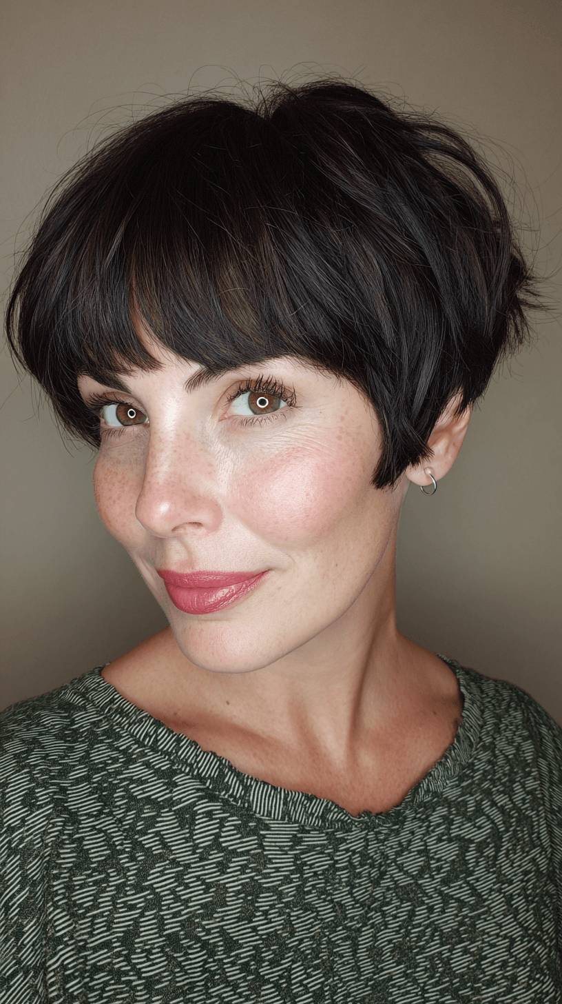 Trendy Textured Pixie with Subtle Side Bangs