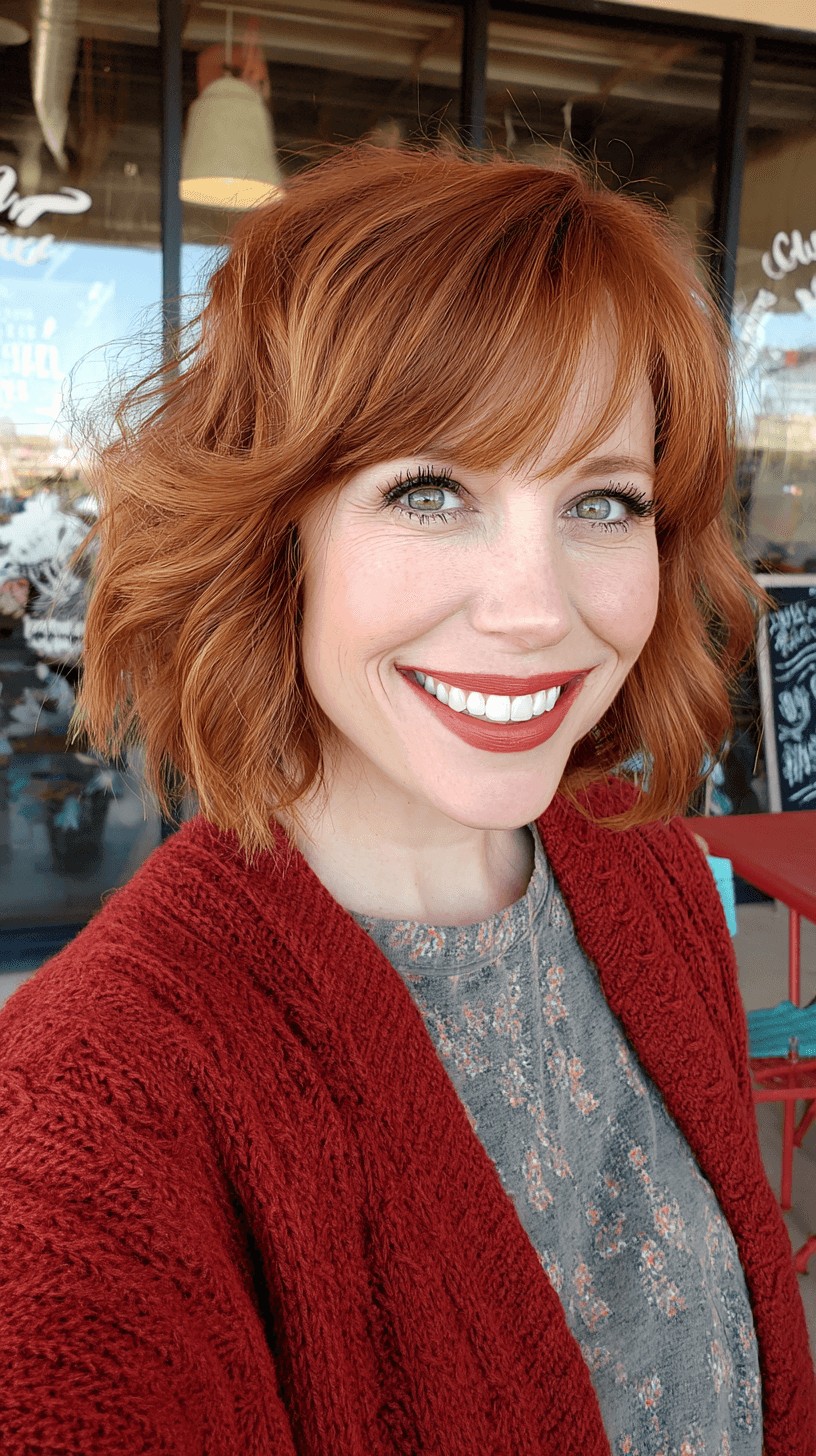 Vibrant Curly Butterfly Cut with Textured Layers