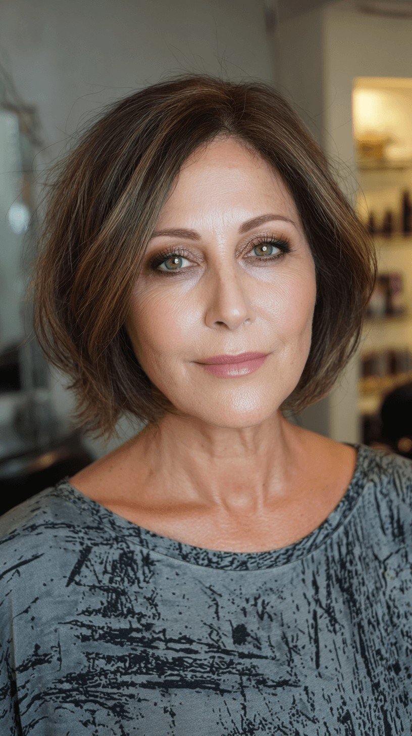Voluminous Textured Bob with Face-Framing Layers