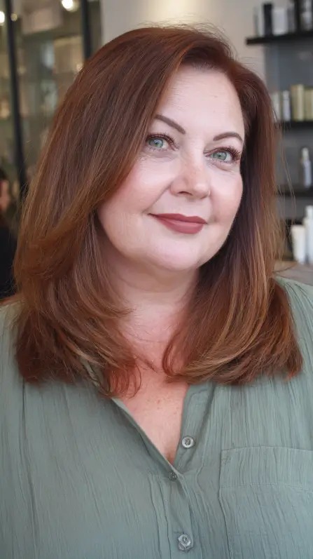Warm Chestnut Layered Cut with Subtle Movement