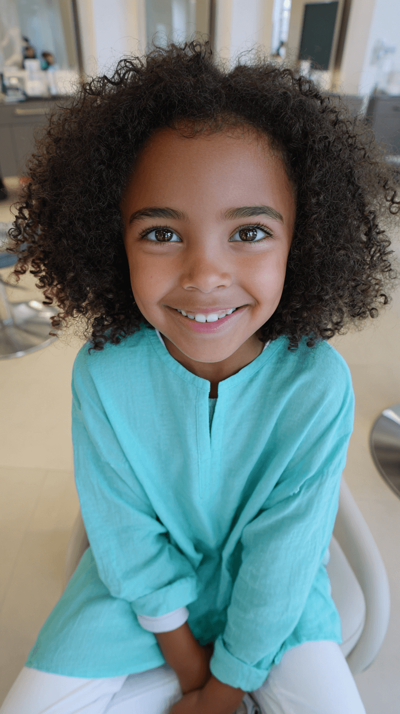 Charming Curly Lob with Defined Curls