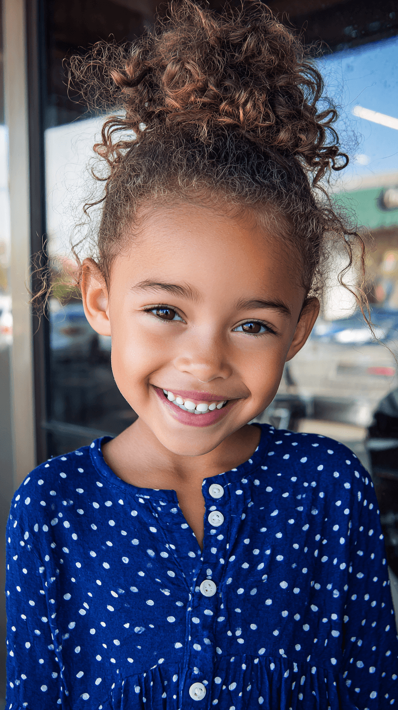 Charming Curly Updo with Playful Volume