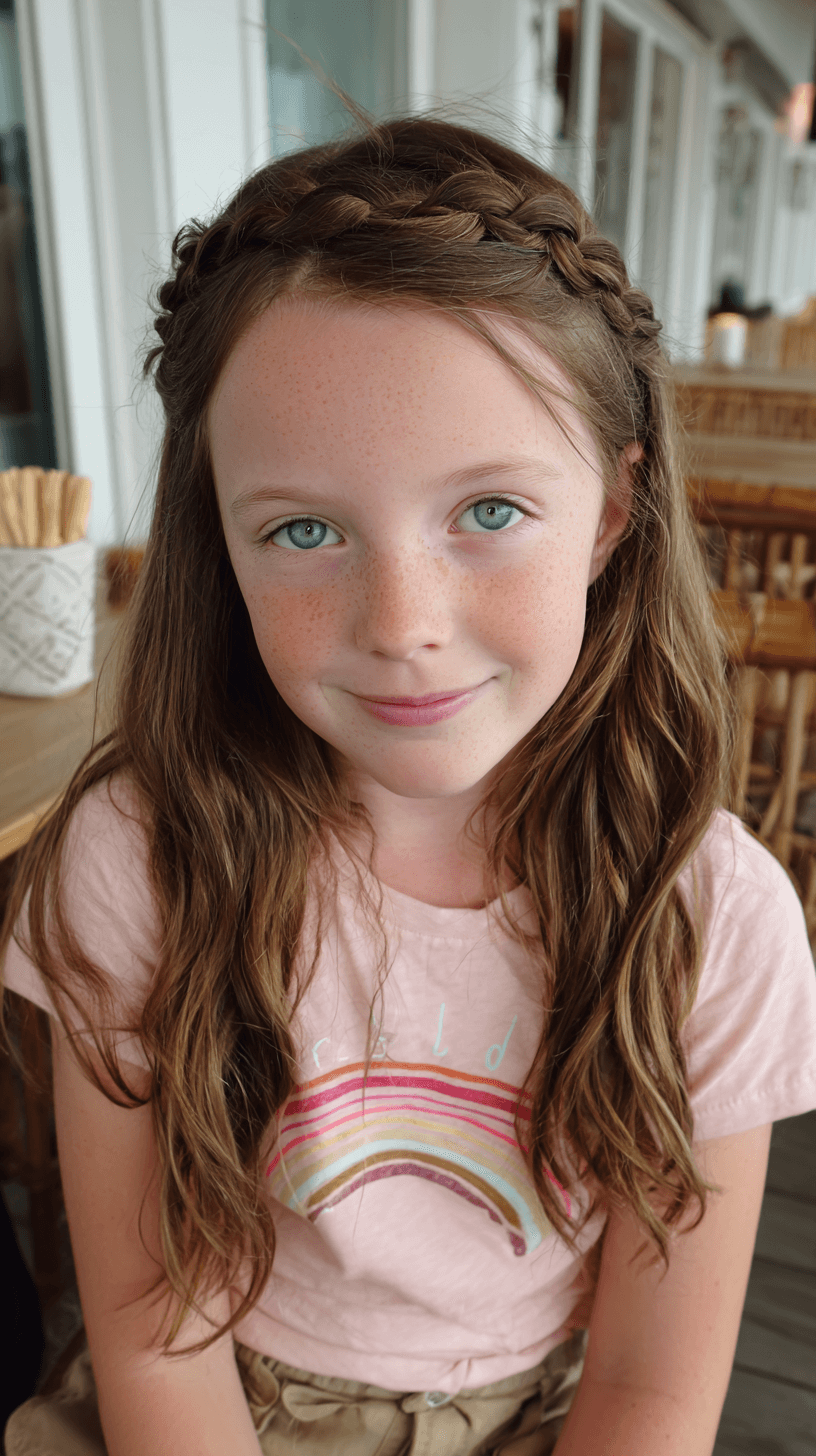 Charming Half-Up Braided Style with Loose Waves